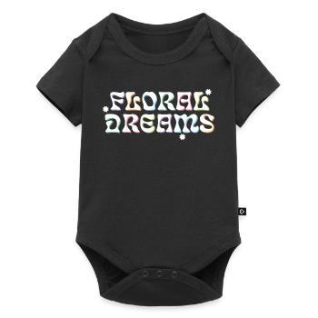 Floral Dreams Retro Style - Baby Premium short-sleeve bodysuit - black - Front