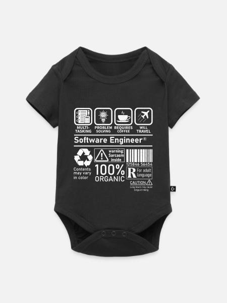 software engineer multi tasking problem solving - Baby Premium Kurzarmbody - Schwarz