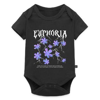 Euphoria Lightning Flowers - Baby Premium short-sleeve bodysuit - black - Front