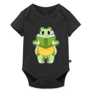 Livre des nerds de la Tortue - Body à manches courtes Premium Bébé - noir - Devant
