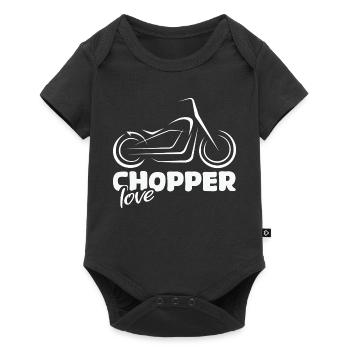 Chopper Love - Conception de ventilateur de moto - Body à manches courtes Premium Bébé - noir - Devant