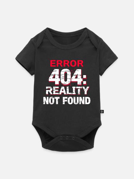 Error: Realität nicht gefunden - Baby Premium Kurzarmbody - Schwarz