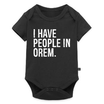 J’ai des gens à Orem - Body à manches courtes Premium Bébé - noir - Devant