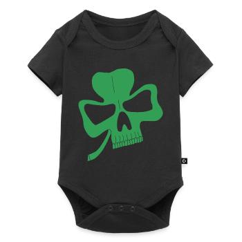 Crâne de trèfle - Body à manches courtes Premium Bébé - noir - Devant