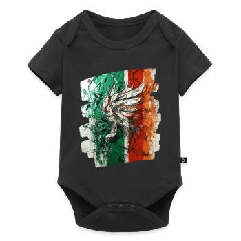 Italian flag Italy - Baby Premium short-sleeve bodysuit - black - Front