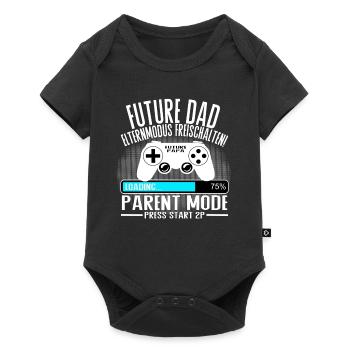 Future Dad – Parent Mode On - Baby Premium Kurzarmbody - Schwarz - Vorne