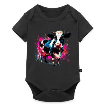 Vache - Body à manches courtes Premium Bébé - noir - Devant