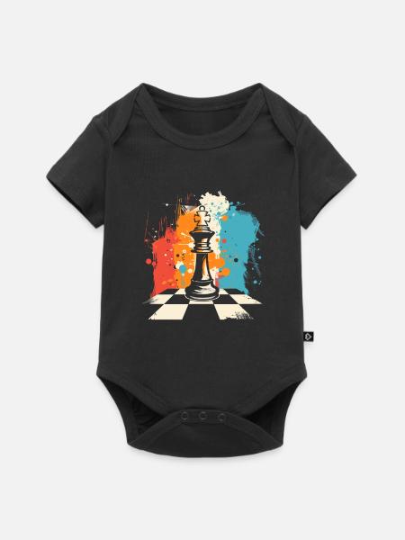 Schachfigur - Baby Premium Kurzarmbody - Schwarz