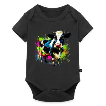 Vache - Body à manches courtes Premium Bébé - noir - Devant