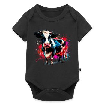Vache - Body à manches courtes Premium Bébé - noir - Devant