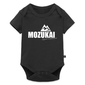 Logo blanc MOZUKAI OFFICIEL - Body à manches courtes Premium Bébé - noir - Devant