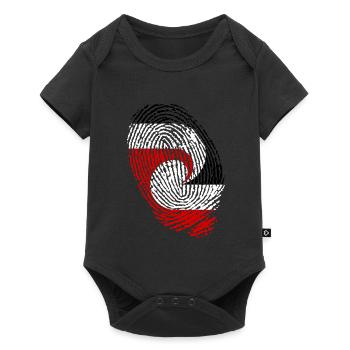Fingerabdrücke der Maori-Flagge, Neuseeland - Baby Premium Kurzarmbody - Schwarz - Vorne