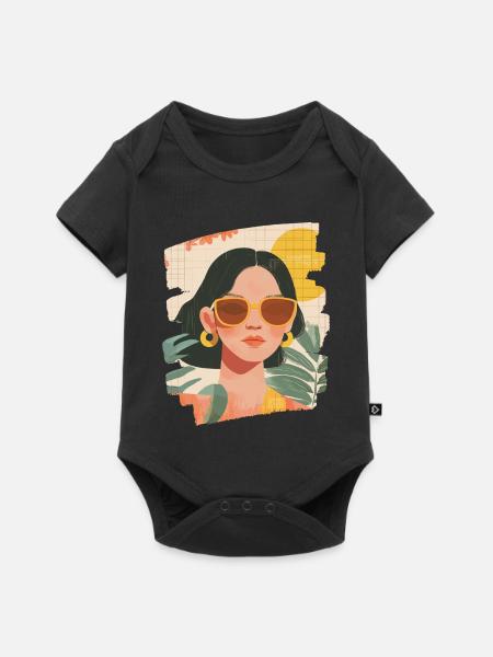 Relax Meditation Selfcare Me-Time - Baby Premium Kurzarmbody - Schwarz