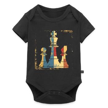 Chess Queen and King Graphic - Baby Premium short-sleeve bodysuit - black - Front