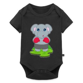 Elephant Boxer Gants de boxe Boxe - Body à manches courtes Premium Bébé - noir - Devant