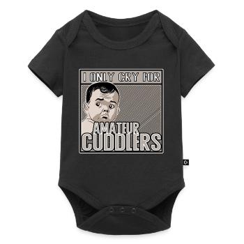 Je ne pleure que pour les câlins amateurs - Body à manches courtes Premium Bébé - noir - Devant