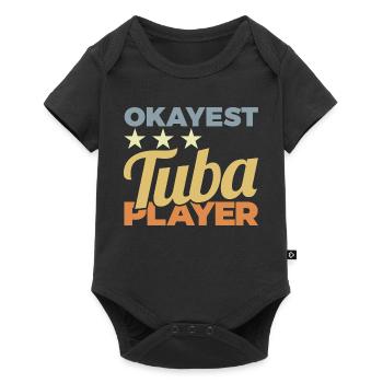 Joueur de tuba moyen - Body à manches courtes Premium Bébé - noir - Devant