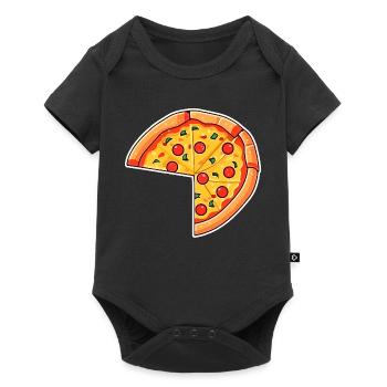 Pizza Cartoon Look - Body à manches courtes Premium Bébé - noir - Devant
