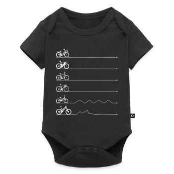 Bicycle Horizon Line - Baby Premium short-sleeve bodysuit - black - Front