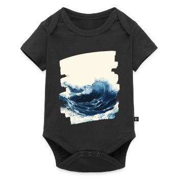 Les vagues et la mer - Body à manches courtes Premium Bébé - noir - Devant