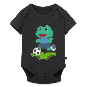 Frog Soccer Player Soccer - Baby Premium short-sleeve bodysuit - black - Front