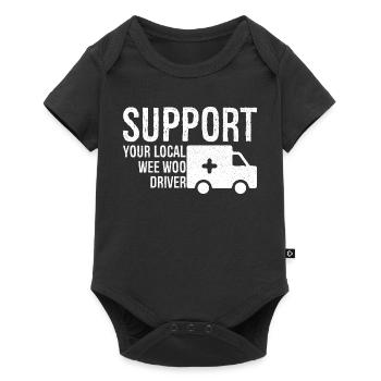 support your local wee woo driver - Baby Premium short-sleeve bodysuit - black - Front