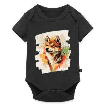 Shiba Inu - Body à manches courtes Premium Bébé - noir - Devant