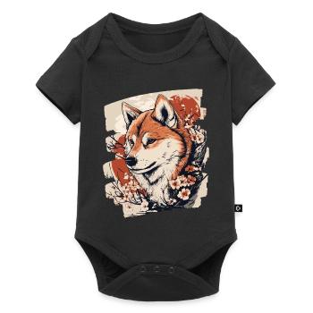 Shiba Inu - Body à manches courtes Premium Bébé - noir - Devant