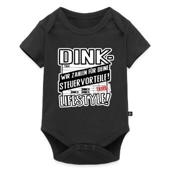 DINK Lifestyle – Wir zahlen für deine Steuervortei - Baby Premium Kurzarmbody - Schwarz - Vorne