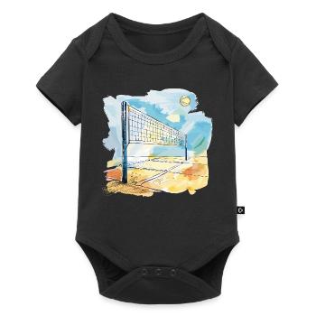 Volleyball court - Baby Premium short-sleeve bodysuit - black - Front