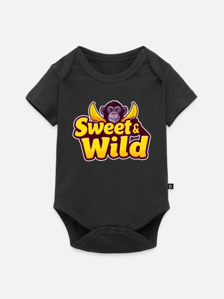Süß und Wild - Baby Premium Kurzarmbody - Schwarz