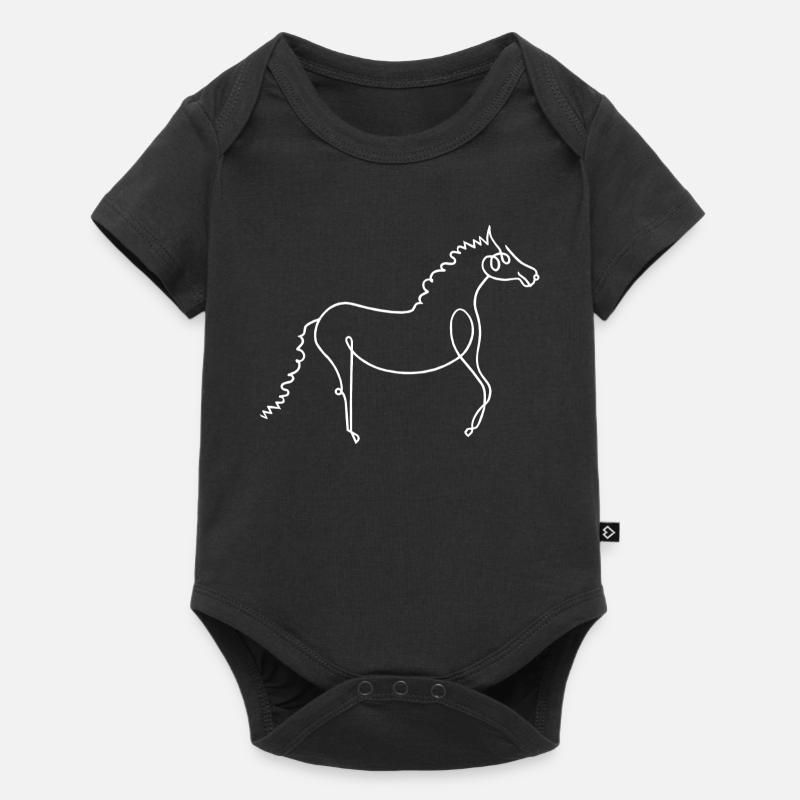 Pferd - Baby Premium Kurzarmbody - Schwarz