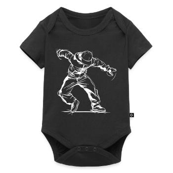 Croquis de breakdancer - Body à manches courtes Premium Bébé - noir - Devant