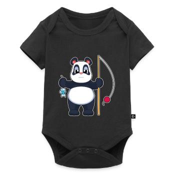 Pêche au panda Angler Fish - Body à manches courtes Premium Bébé - noir - Devant