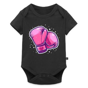 Boxing Gloves Graphic - Baby Premium short-sleeve bodysuit - black - Front