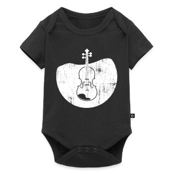 Violin Drawing - Baby Premium short-sleeve bodysuit - black - Front