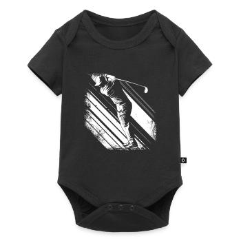 Golfer Graphic - Baby Premium short-sleeve bodysuit - black - Front