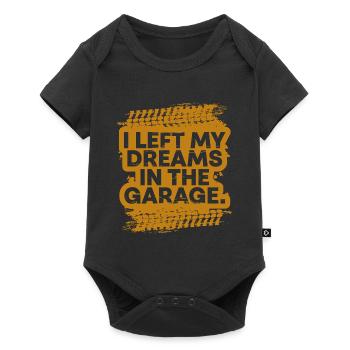 J’ai laissé mes rêves dans le cadeau fanatique de voiture de garage - Body à manches courtes Premium Bébé - noir - Devant