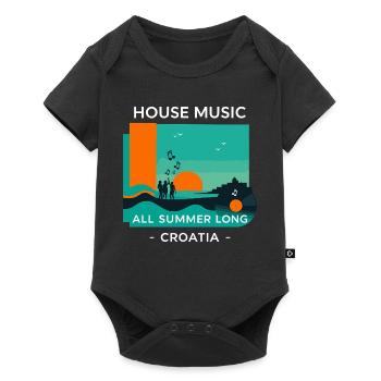 Croatie House Music - Body à manches courtes Premium Bébé - noir - Devant