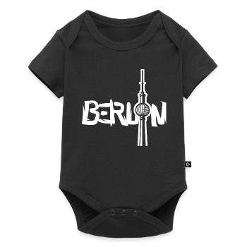 Graffiti Berlin - Berlin TV Tower - Baby Premium short-sleeve bodysuit - black - Front