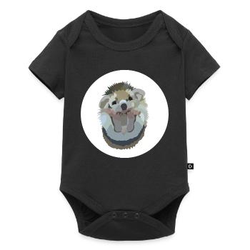 Ida Igel - Baby Premium short-sleeve bodysuit - black - Front