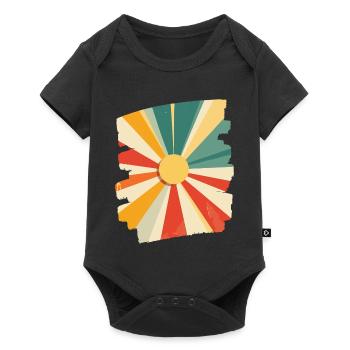 Soleil d’été Coucher de soleil - Body à manches courtes Premium Bébé - noir - Devant