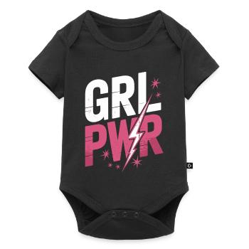 Women Power GRL PWR Girl Patriarchy Feminism - Baby Premium short-sleeve bodysuit - black - Front