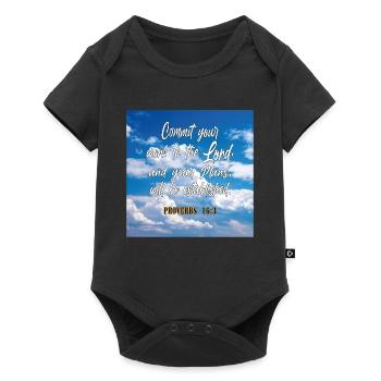 Proverbs16:3 - Baby Premium short-sleeve bodysuit - black - Front