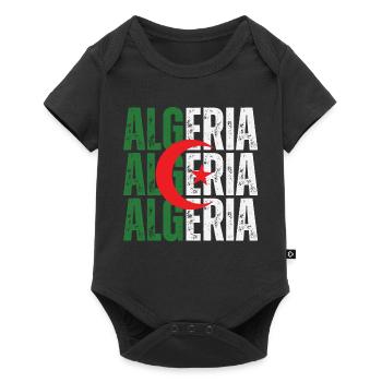 Algerian flag, Algerian pride - Baby Premium short-sleeve bodysuit - black - Front