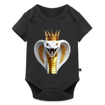 King Cobra with Crown - Baby Premium short-sleeve bodysuit - black - Front