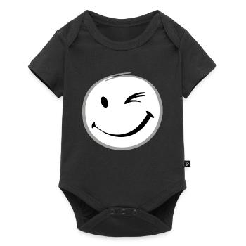 Clin d’œil sourire - Body à manches courtes Premium Bébé - noir - Devant