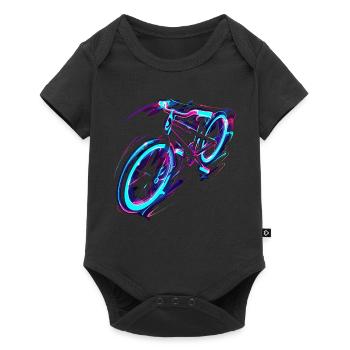 Vélo Vaporwave - Body à manches courtes Premium Bébé - noir - Devant