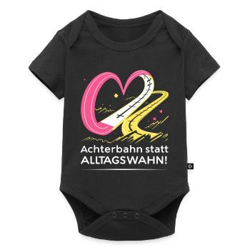 Roller coaster instead of everyday mania - Baby Premium short-sleeve bodysuit - black - Front