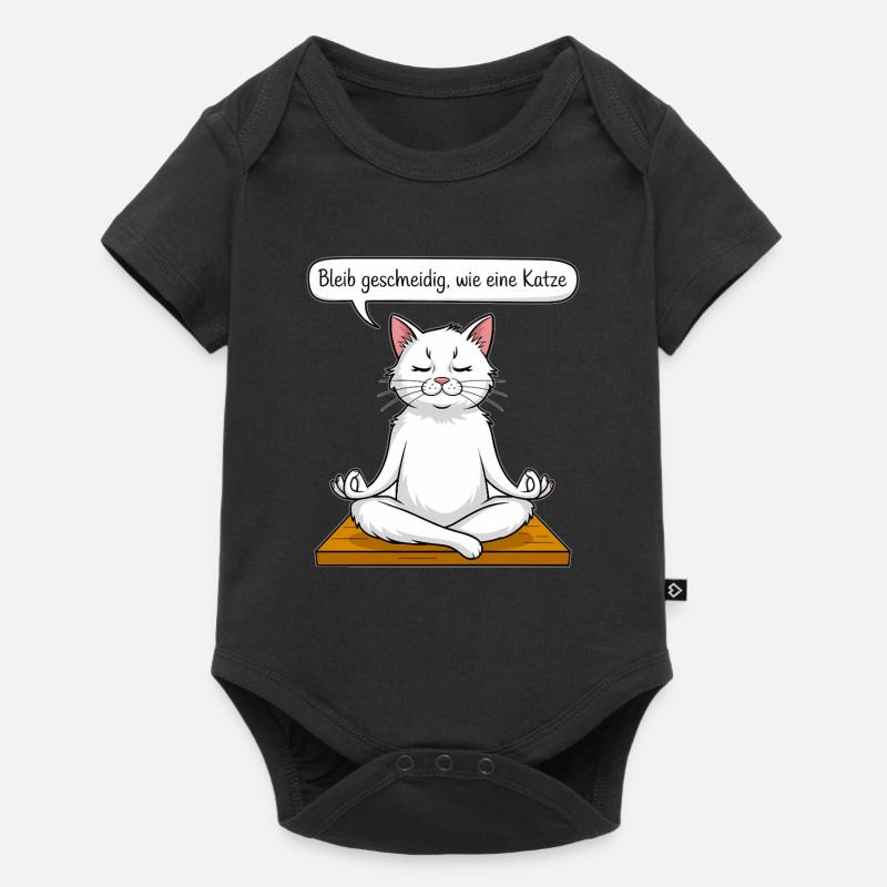 Cat Meditation - Baby Premium short-sleeve bodysuit - black